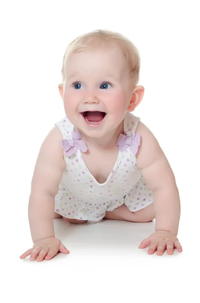 Beyaz izole küçük bebek — Stok fotoğraf