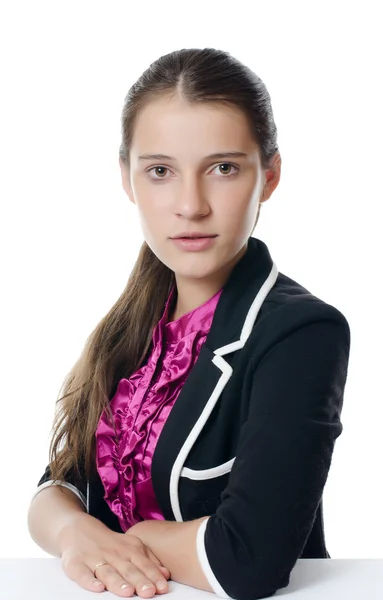 Portret van de jonge mooie zakenvrouw — Stockfoto