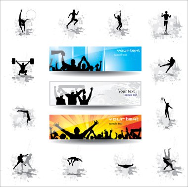 Set. Icons for sports championships clipart