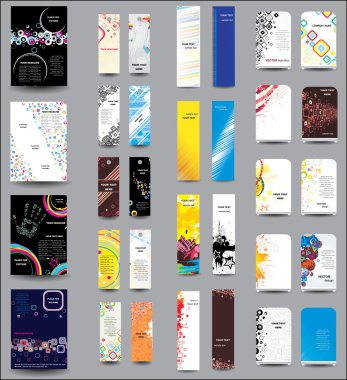 A set of flyers , banners , labels, roll-up clipart