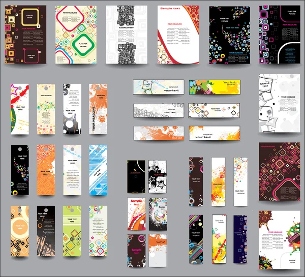 Ensemble de flyers, bannières, étiquettes  . — Image vectorielle