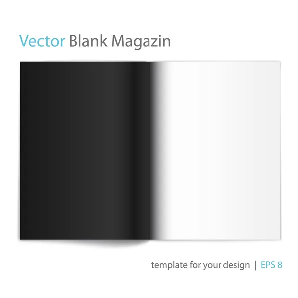 Vektorleeres Magazin auf weißem Hintergrund. Vorlage für Design — Stockvektor