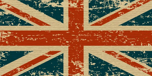Bandiera sporca britannica. Una bandiera del Regno Unito con una texture per te . — Vettoriale Stock