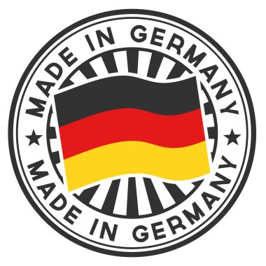 Stamp with flag of the Germany. Made in Germany. clipart