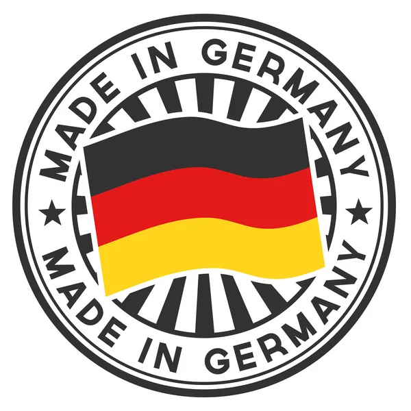 Stämpel med flagga i Tyskland. tillverkad i Tyskland. — Stock vektor