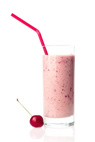 Cherry milkshake — Stock Photo, Image