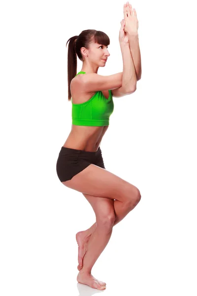 Kvinna i yogaposition — Stockfoto