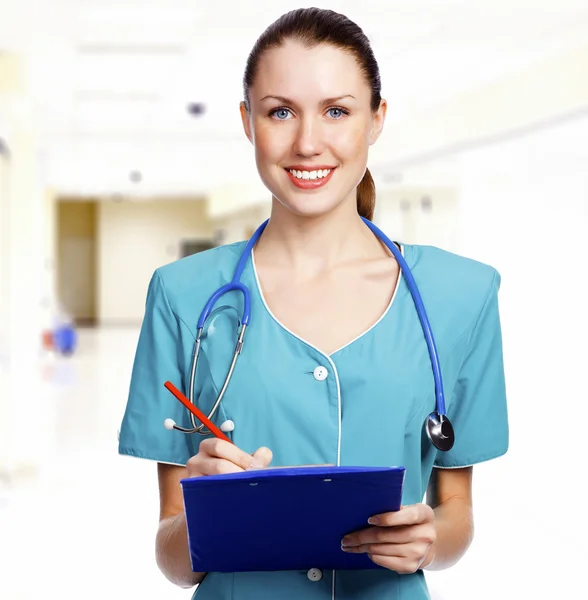 Enfermeira bonita ou médico — Fotografia de Stock