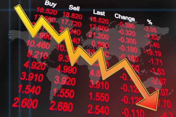 Recessão económica global — Fotografia de Stock