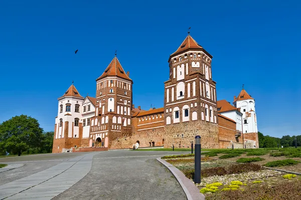 Gotycki zamek w mir (Białoruś). — Zdjęcie stockowe