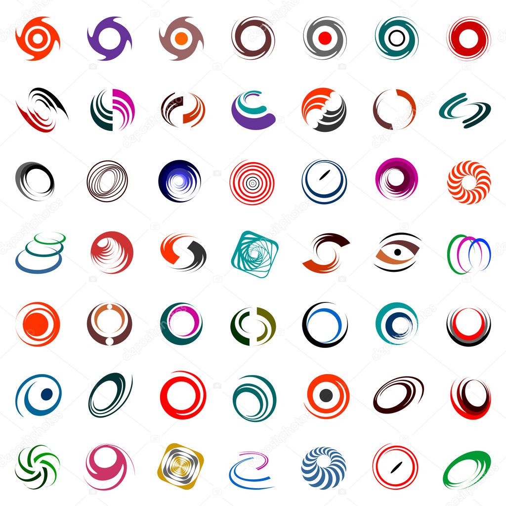Spiral and rotation design elements.