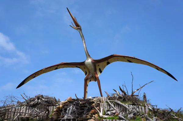 stock image Quetzalcoatlus, pterosaur. Model of dinosaur.