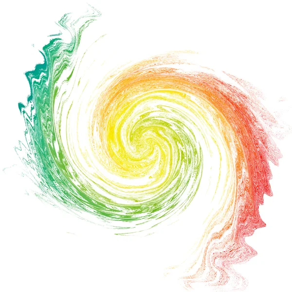 Multicolor vortex isolated on white. — Stock Photo, Image