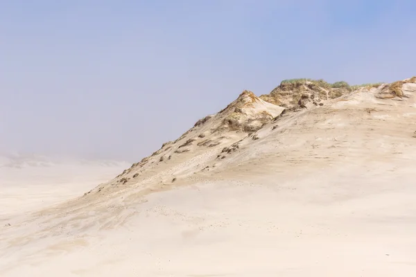 Sanddyner i dimmigt väder. Leba Polen. — Stockfoto