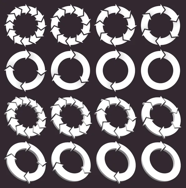 Set van ronde pijlen pictogrammen — Stockvector