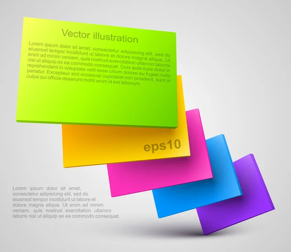 Kleurrijke platen 3d — Stockvector