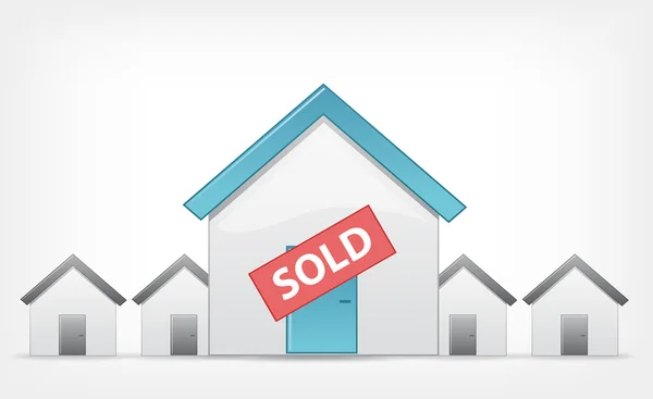 Sold Home. Vector EPS 10. — Stock Vector