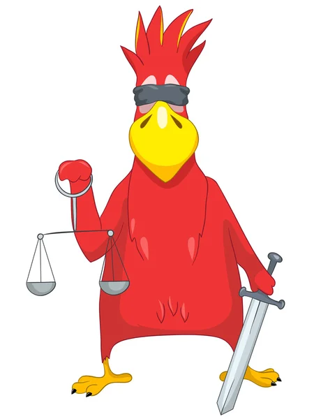 Смешной попугай. Закон . — стоковый вектор