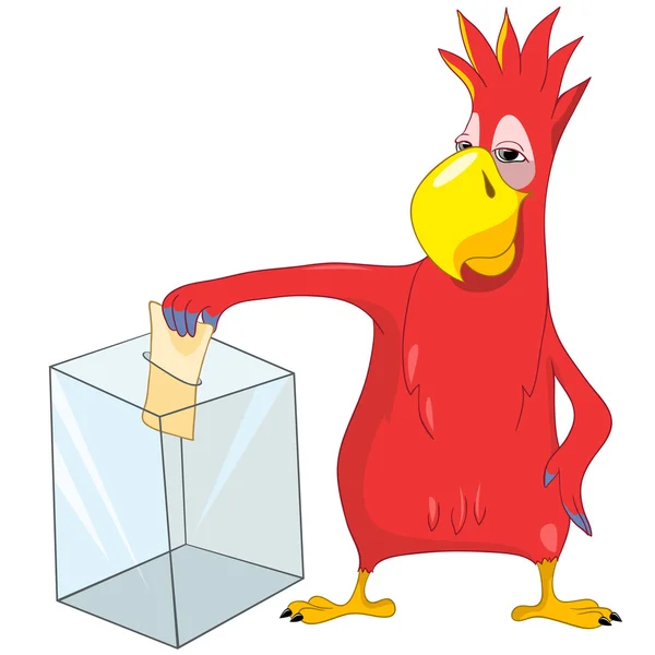 Funny Parrot. Election. — Stock Vector