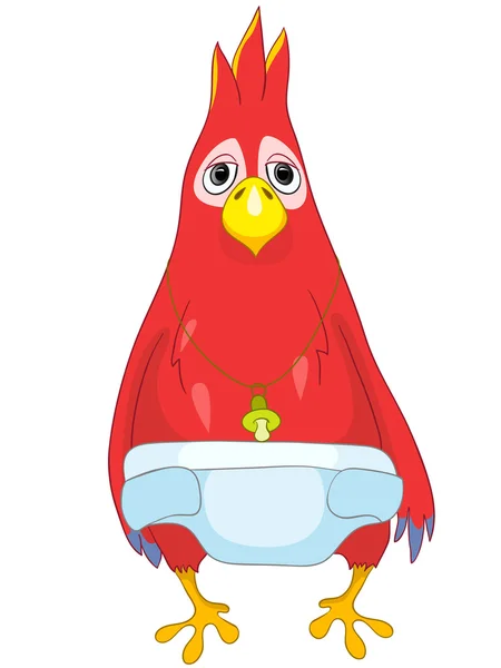 Funny Baby Parrot. — Stock Vector