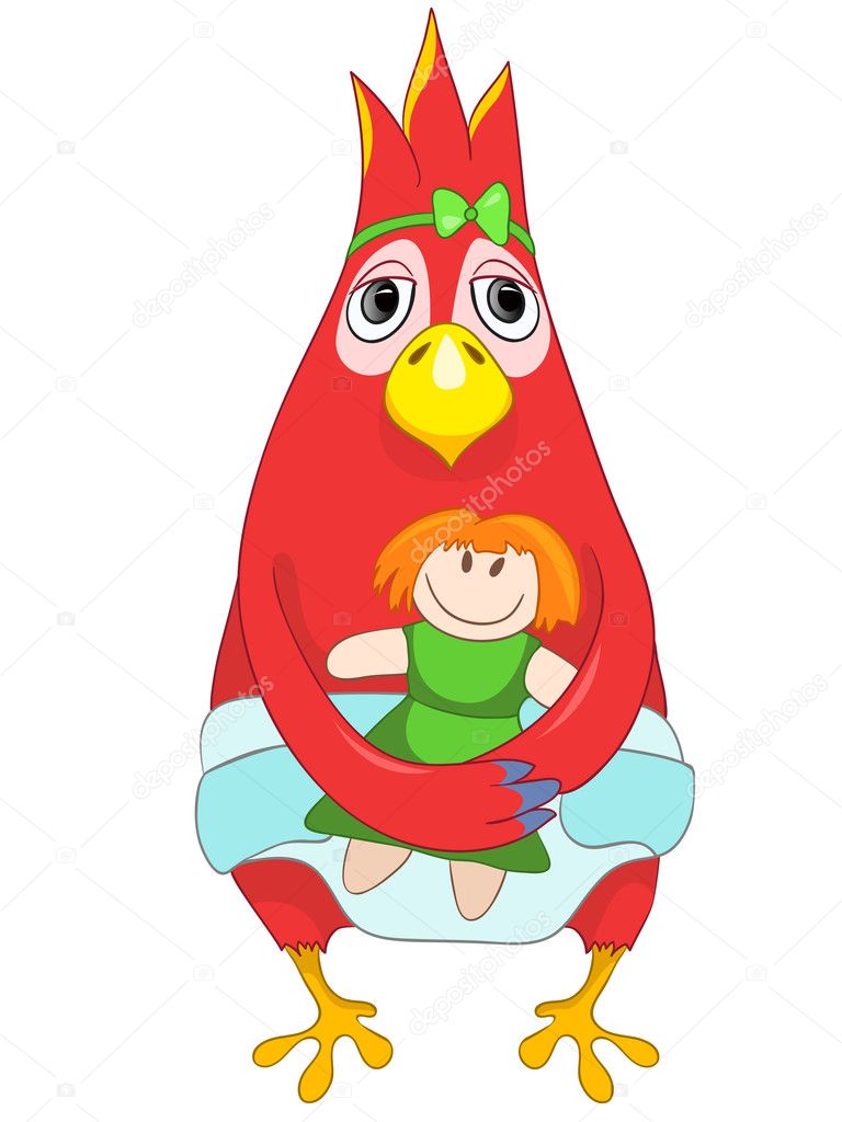 Funny Bebe Loro Vector De Stock C Visualgeneration