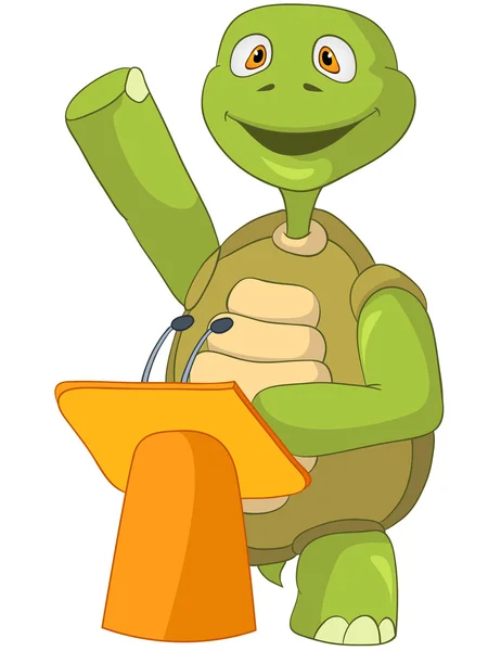 Roliga sköldpadda. presentation. — Stock vektor