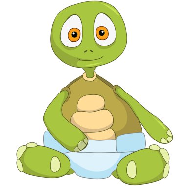 Funny Turtle. Baby. clipart