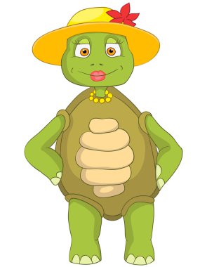 Funny Turtle. Wife. clipart