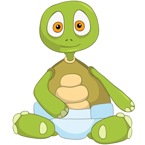 Śmieszne żółwia. dziecko. — Wektor stockowy