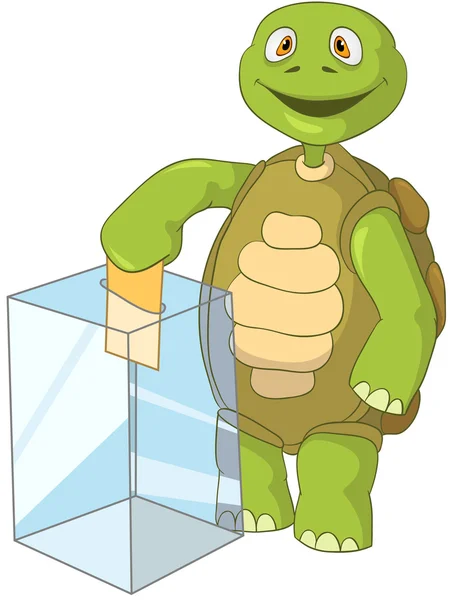 Roliga sköldpadda. valet. — Stock vektor