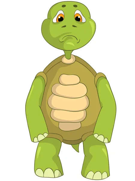 Ledsen sköldpadda. — Stock vektor