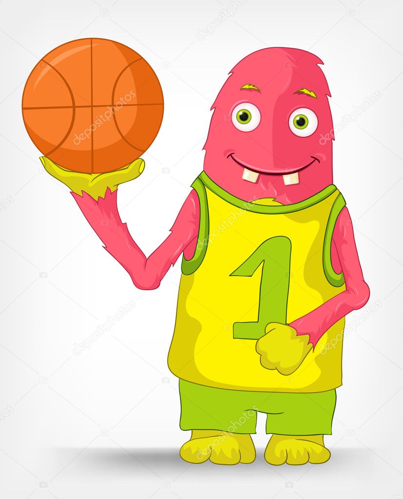 Funny Monster. Basketball.