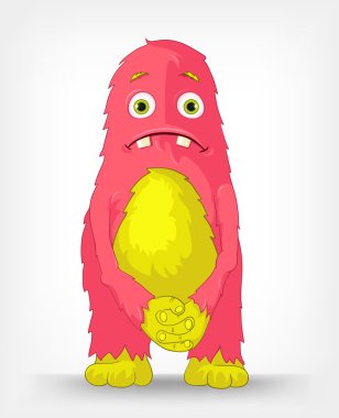 Funny Monster. Engry. clipart