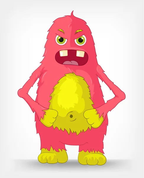 Funny Monster. Engry. — Stock Vector