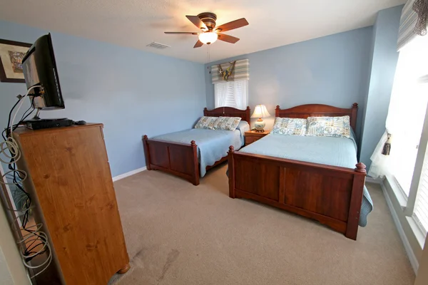 Double Full Bedroom — Stock Photo, Image