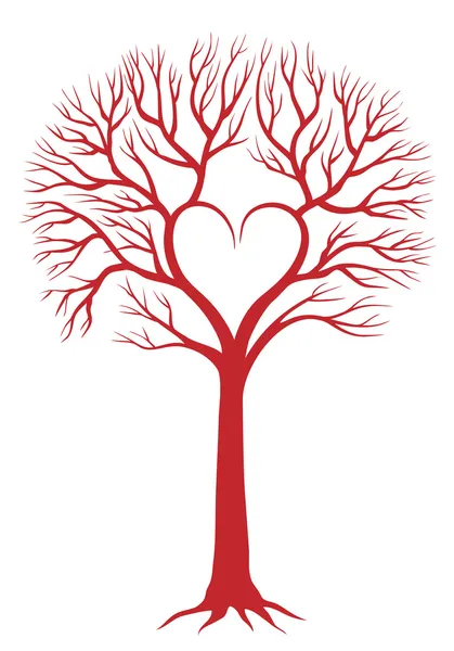 Herzbaum, Vektorhintergrund — Stockvektor