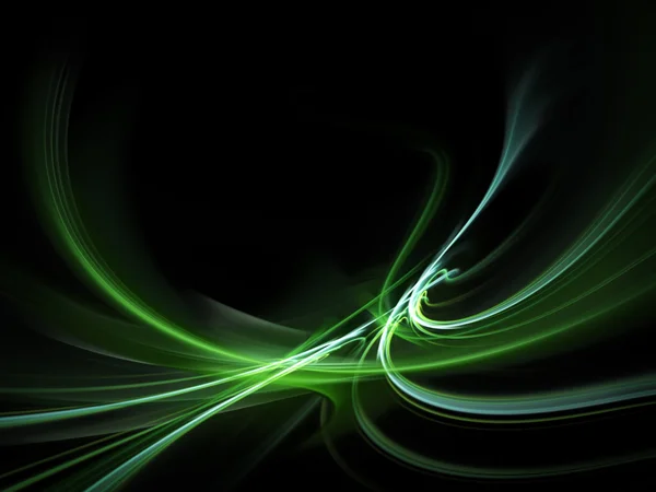 暗い背景に緑色の光のフォーム — ストック写真