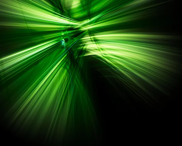 Formas de luz verde no fundo escuro — Fotografia de Stock