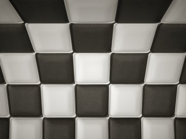 Incurved chequered leather pattern with rectangle segments clipart
