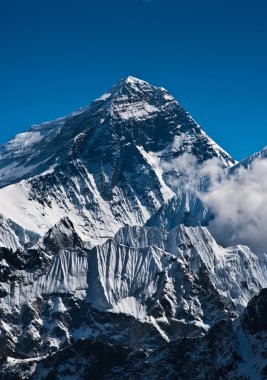 Everest Mountain Peak or Sagarmatha: 8848 m clipart