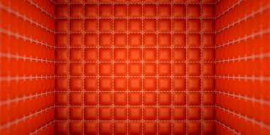 Isolation and segregation: Red stitched leather mattresses clipart