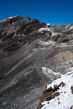 Himalayalar geçişte renjo dağ manzarası