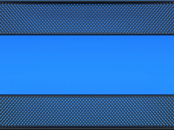 Cuero: patrón de malla sobre fondo azul —  Fotos de Stock