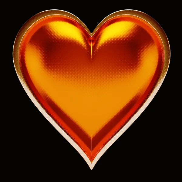 Fatos de cartão: corações dourados sobre preto — Fotografia de Stock