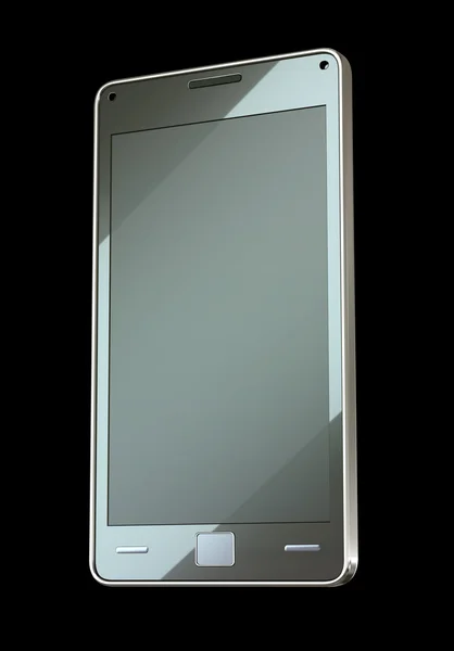 Вид смартфона спереди с сенсорным экраном — стоковое фото