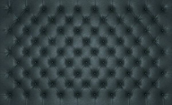 Lujo Negro textura de cuero abotonado — Foto de Stock