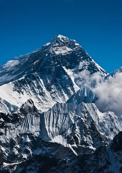 Everest szczyt lub Sagarmatha: 8848 m — Zdjęcie stockowe