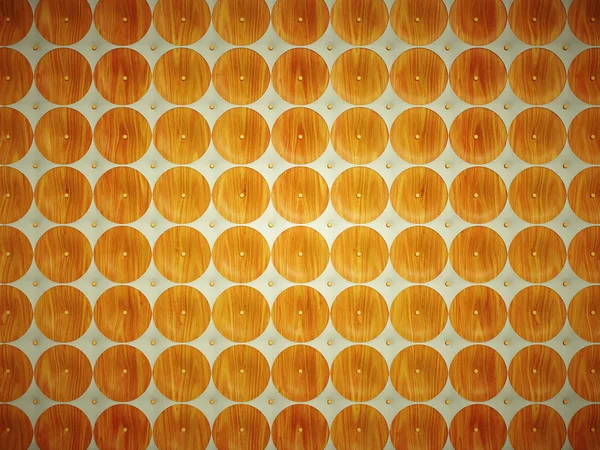 Couro e madeira: padrão com formas redondas — Fotografia de Stock