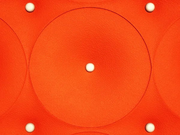 Patrón de cuero rojo con botones o perillas blancas — Foto de Stock
