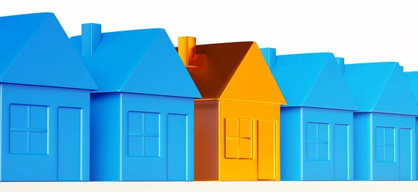 Richtige Immobilienentscheidung: Besonderes goldenes Haus — Stockfoto